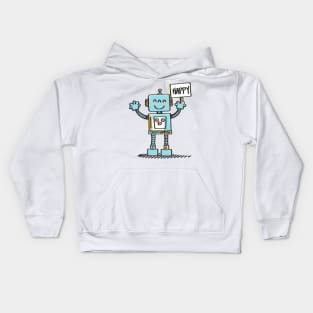 Cute Happy Robot Kids Hoodie